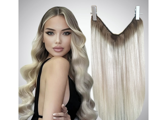 Trese de Par Natural V-Shape Diamond Ombre #8/Silver